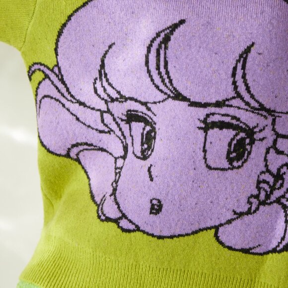 KK plus x SOMEWHERE NOWHERE Green Knit Sweater - Picture 2 of 3